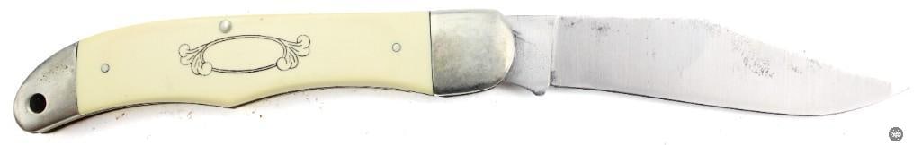 Lot of 2 Folding Knives with Leather Belt Pouches - Schrade - 2