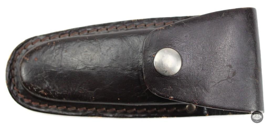 Lot of 2 Folding Knives with Leather Belt Pouches - Schrade - 5