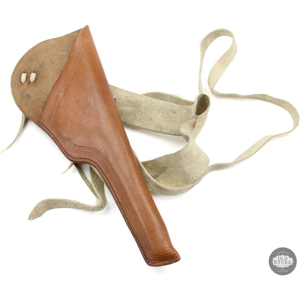 Long Barrel Leather Shoulder Holster: Long Barrel Leather Shoulder Holster THIS ITEM IS AS PICTURED WITH NO FURTHER ATTACHMENTS. ALL SALES ARE FINAL. PLEASE REFER TO THE AUCTION DESCRIPTION, LOT #1 DESCRIPTION AND TERMS OF