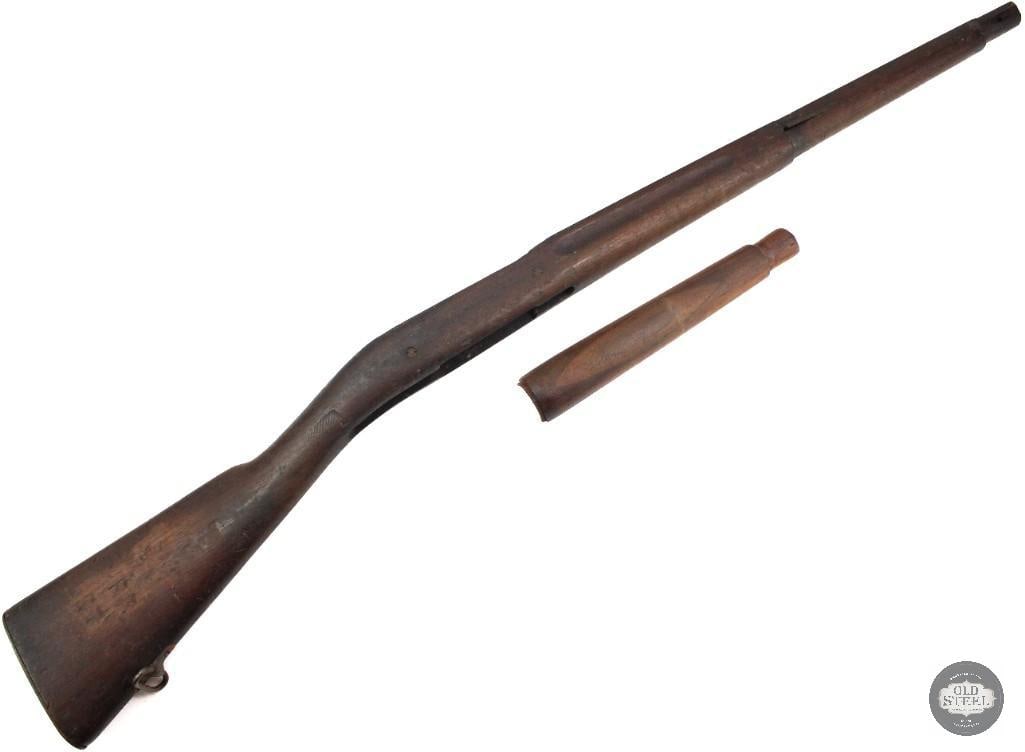 Springfield 1903 Finger Groove Stock 2 Piece Set: Springfield 1903 Finger Groove Stock 2 Piece Set, it is noted a small crack on the interior of the magazine well cut out see pictures THIS ITEM IS AS PICTURED WITH NO FURTHER ATTACHMENTS. ALL