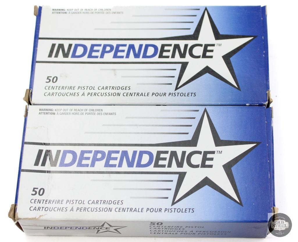 100rds Independence 380 AUTO 95gr FMJ Ammunition: 100rds Independence 380 AUTO 95gr FMJ Ammunition THIS ITEM IS AS PICTURED WITH NO FURTHER ATTACHMENTS. ALL SALES ARE FINAL. PLEASE REFER TO THE AUCTION DESCRIPTION, LOT #1 DESCRIPTION AND