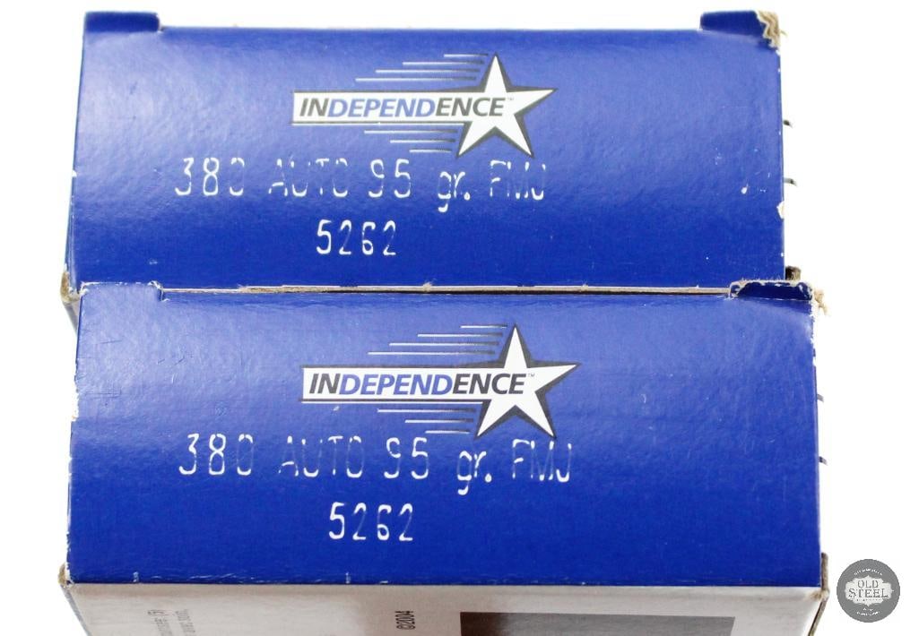 100rds Independence 380 AUTO 95gr FMJ Ammunition - 2