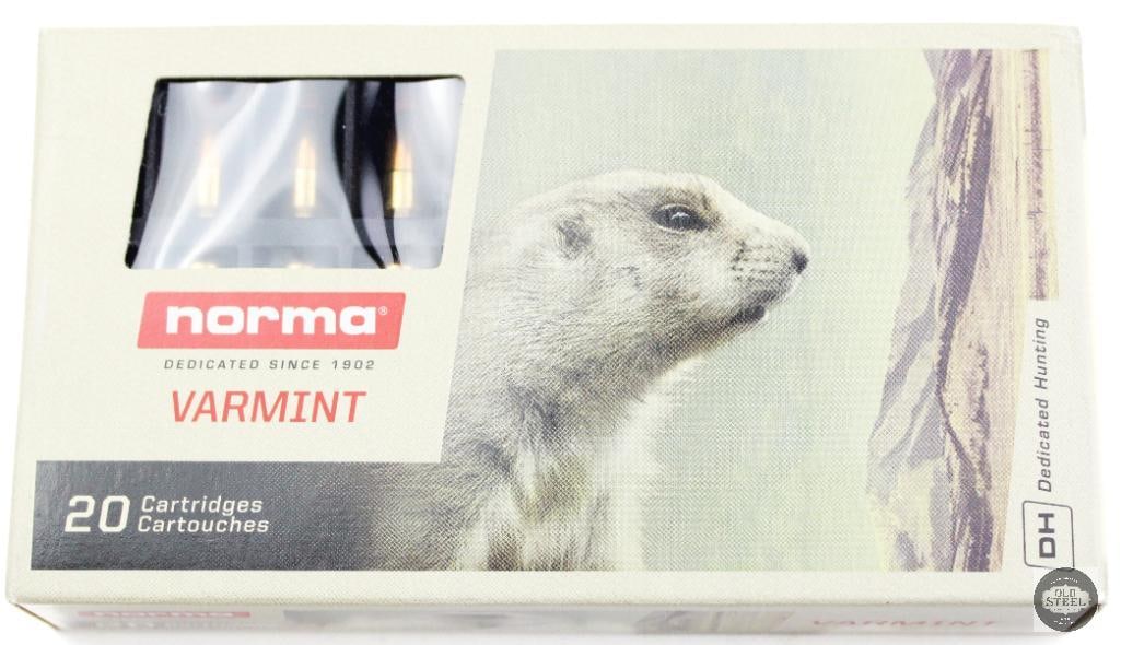 Box of Norma Tip Strike Varmint 223 REM 55gr Ammunition - 20rds: Box of Norma Tip Strike Varmint 223 REM 55gr Ammunition - 20rds THIS ITEM IS AS PICTURED WITH NO FURTHER ATTACHMENTS. ALL SALES ARE FINAL. PLEASE REFER TO THE AUCTION DESCRIPTION, LOT