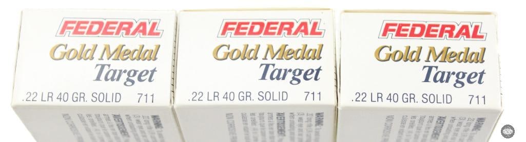 150rds Federal Gold Medal Target 40gr Solid Ammunition - 2