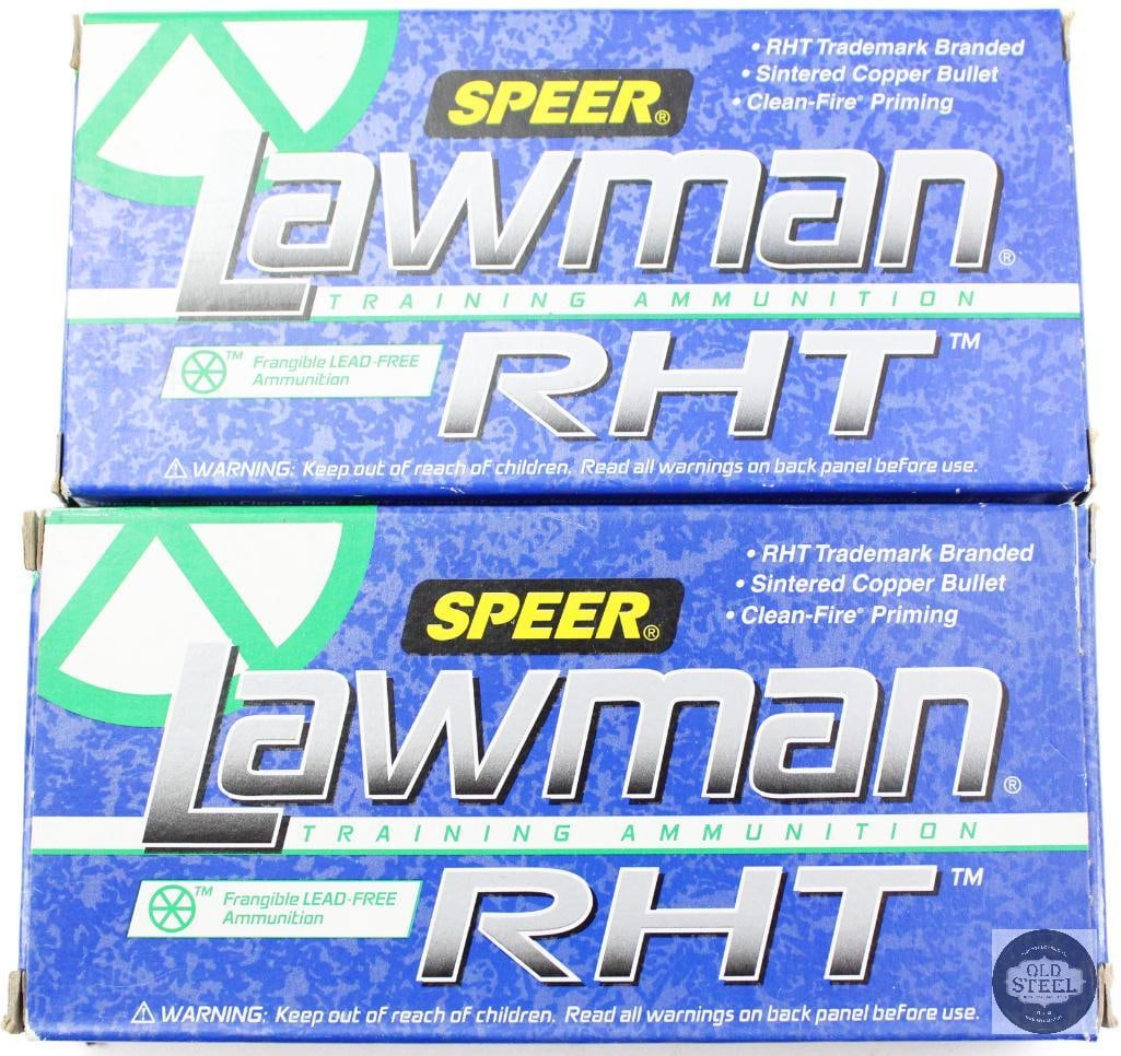 2 Boxes Speer Lawman RHT 40 S&W 125gr Frangible CF Ammunition - 100rds: 2 Boxes Speer Lawman RHT 40 S&W 125gr Frangible CF Ammunition - 100rds THIS ITEM IS AS PICTURED WITH NO FURTHER ATTACHMENTS. ALL SALES ARE FINAL. PLEASE REFER TO THE AUCTION DESCRIPTION,