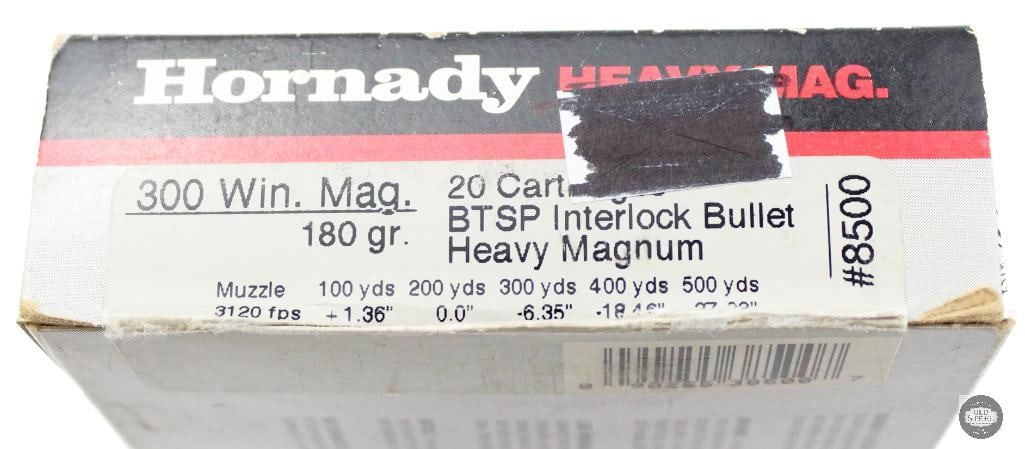 Box of Hornady Heavy Magnum 300 WIN MAG 180gr BTSP Interlock Ammunition - 20rds - 2