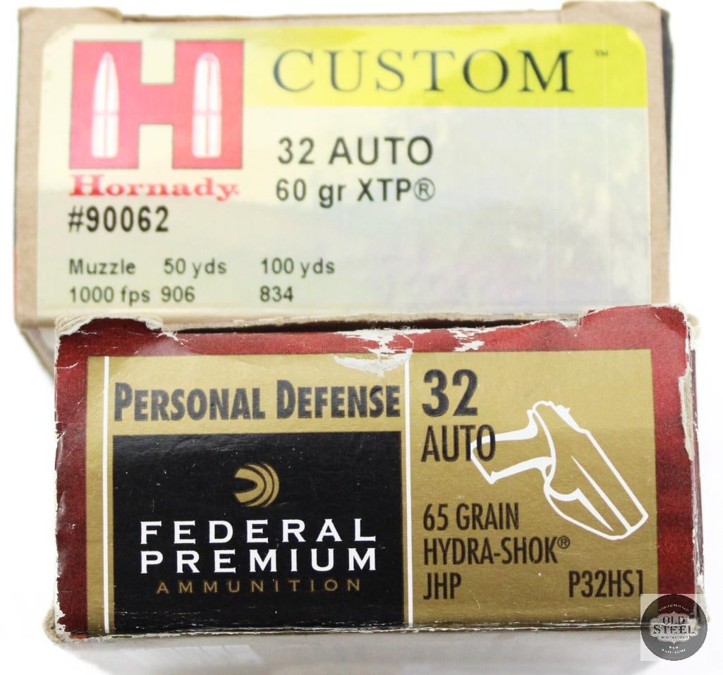 33rds 32 AUTO Ammunition - Hornady, Federal - 2