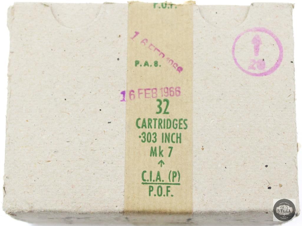 Box of MK 7 303 British Ammunition - 32rds (1 of 1)