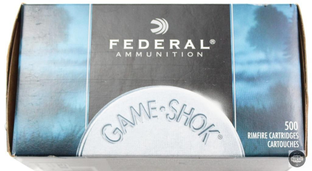 Box of Federal 22LR 40gr Copper-Plated Solid Ammunition - 500rds: Box of Federal 22LR 40gr Copper-Plated Solid Ammunition - 500rds THIS ITEM IS AS PICTURED WITH NO FURTHER ATTACHMENTS. ALL SALES ARE FINAL. PLEASE REFER TO THE AUCTION DESCRIPTION, LOT