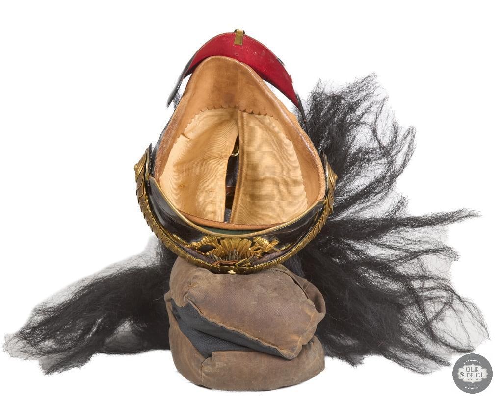 RARE Original Imperial German Officer's Pickelhaube with Parade Bush - 5