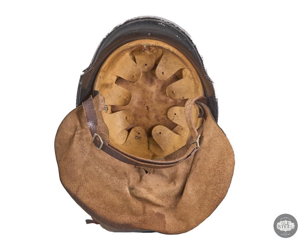 Stahlhelm Feuerschutzpolizei Model 1934 German Firefighters Helmet with Neck Cover - 5