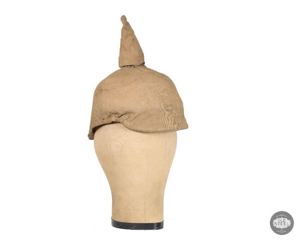 Original German WWI Prussian Officers Model 1897 Pickelhaube Spiked Helmet With Uberzug - 6