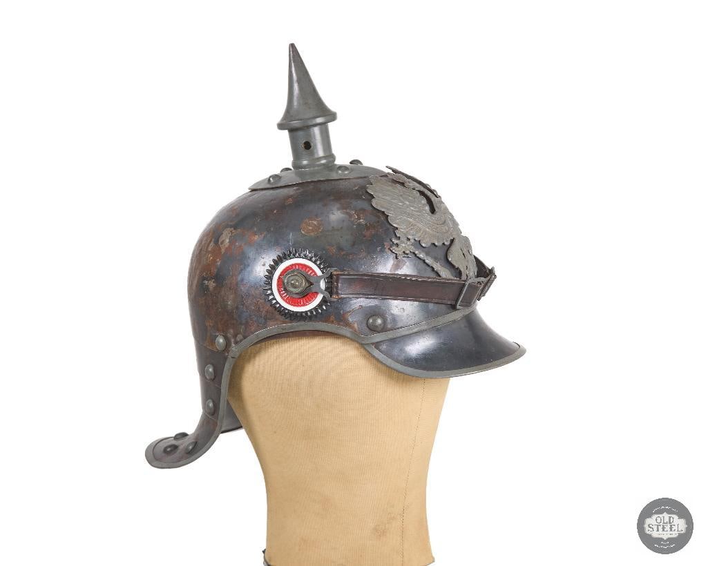Original WWI Imperial German M1915 Spiked Pickelhaube Prussian Helmet - 3