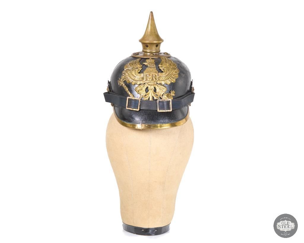 Original German WWI Prussian M1895 Infantry Enlisted Man's Pickelhaube spiked helmet - 2