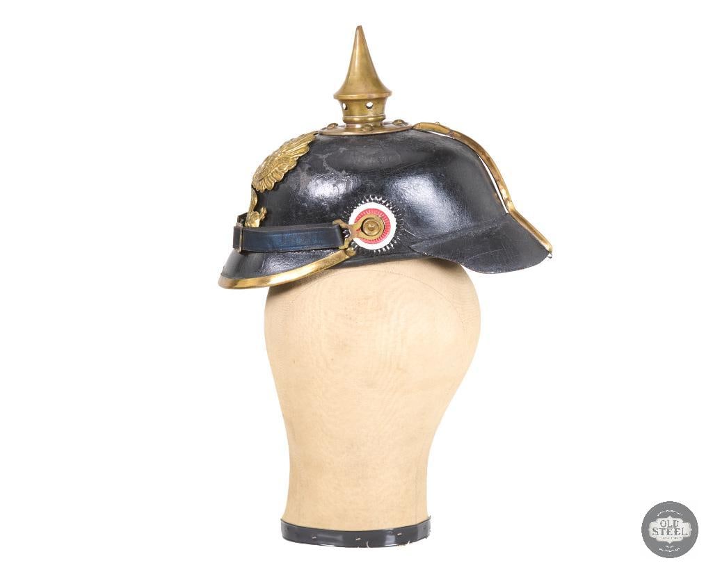 Original German WWI Prussian M1895 Infantry Enlisted Man's Pickelhaube spiked helmet - 4