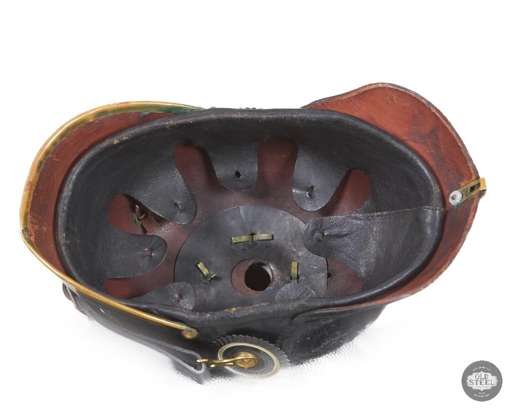 Original German WWI Prussian M1895 Infantry Enlisted Man's Pickelhaube spiked helmet - 5