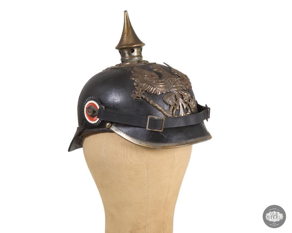 Original WWI Imperial German M1915 Spiked Pickelhaube Prussian Helmet (1 of 6)
