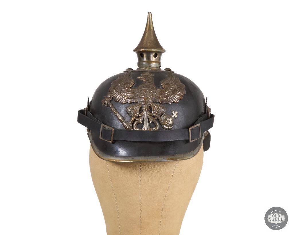 Original WWI Imperial German M1915 Spiked Pickelhaube Prussian Helmet - 2
