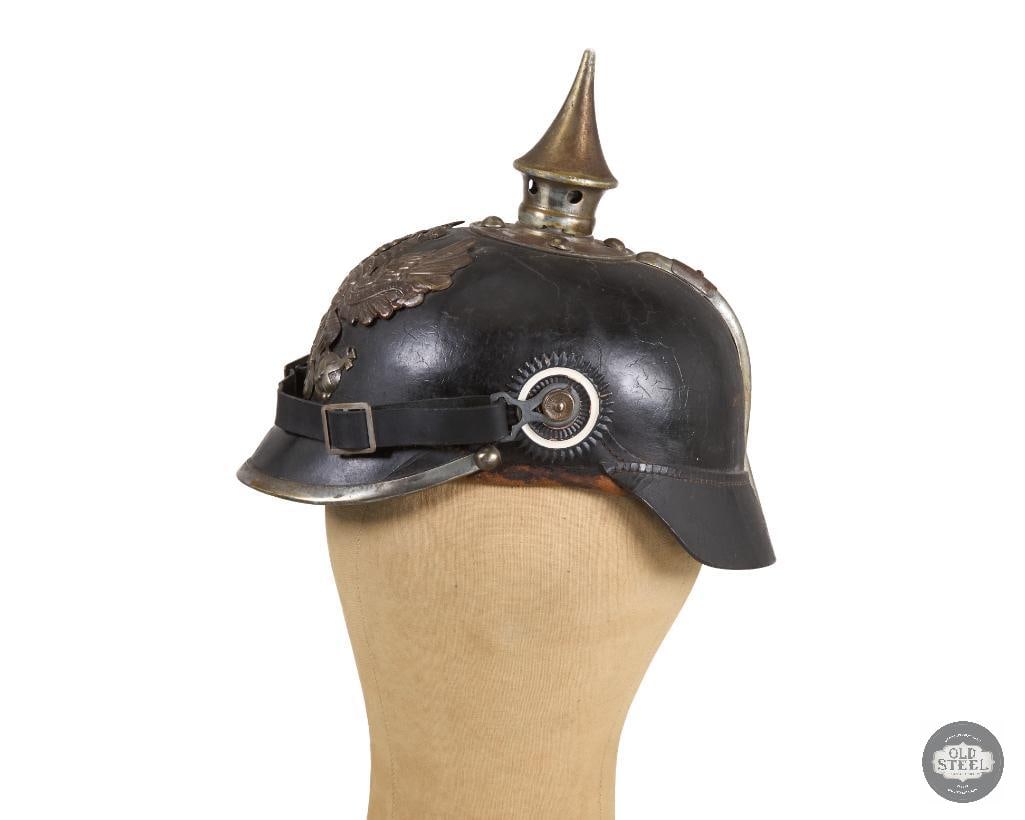 Original WWI Imperial German M1915 Spiked Pickelhaube Prussian Helmet - 4