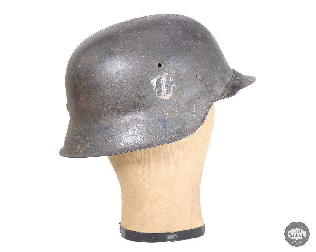 Authentic Waffen SS M42 pattern single decal Stahlhelm Helmet - 3