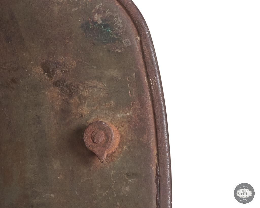 Battle Damaged M16 German WWI Camouflaged Helmet Shell - 7