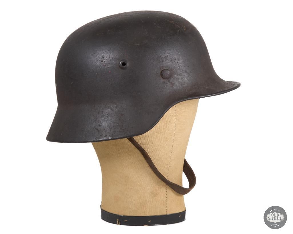 Original Luftwaffe M40 German WWII Single Decal Helmet - 3