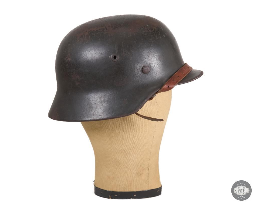 Original Heer M40 German Single Decal Helmet WWII - 4