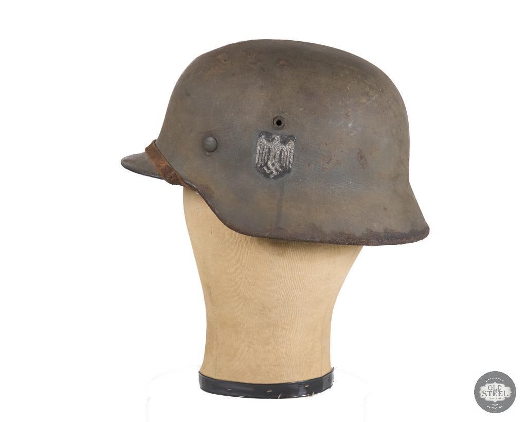 WWII German M40 Helmet Battle Damage Single Heer Decal - 4