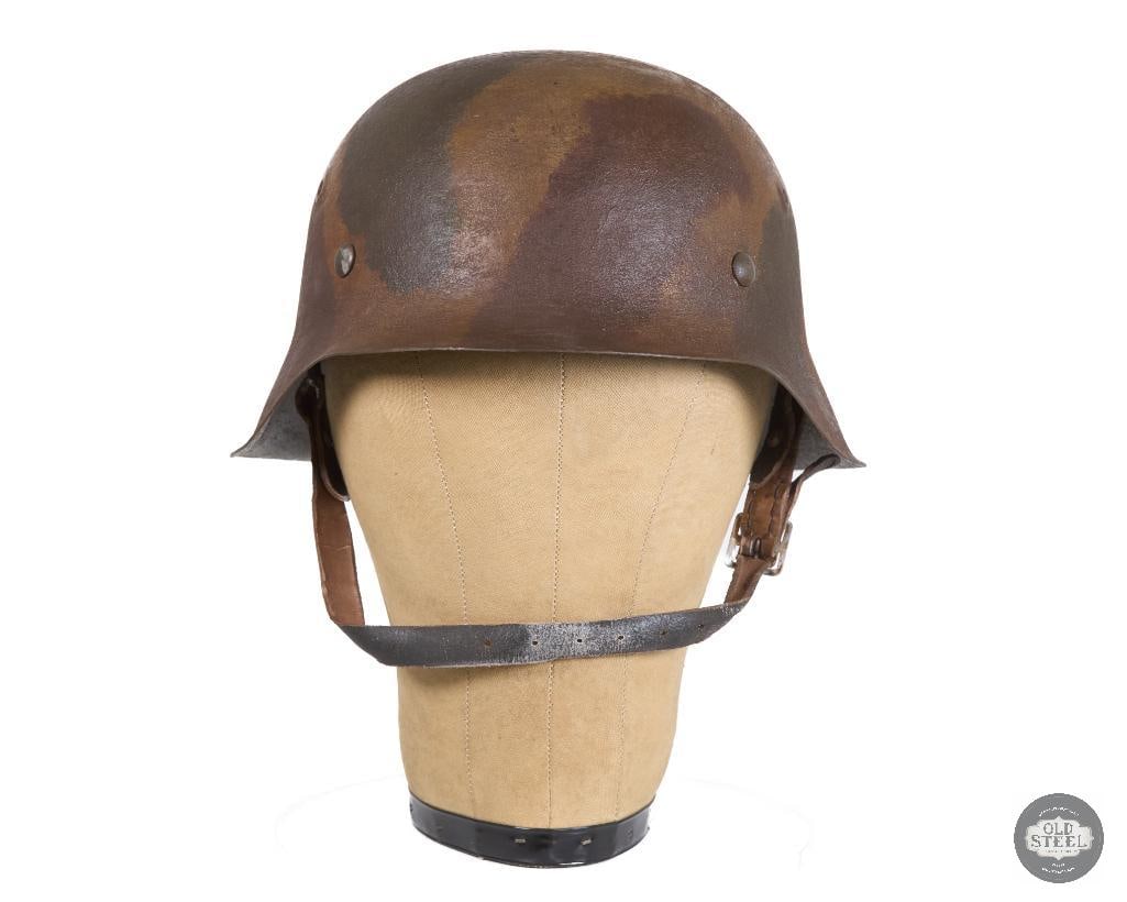 WWII German M42 Helmet with Camouflage Paint - 2
