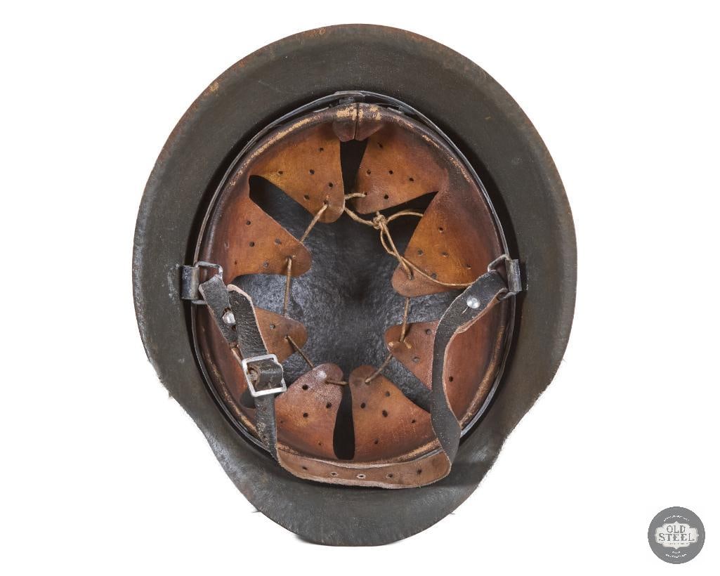 WWII German M42 Helmet with Camouflage Paint - 5