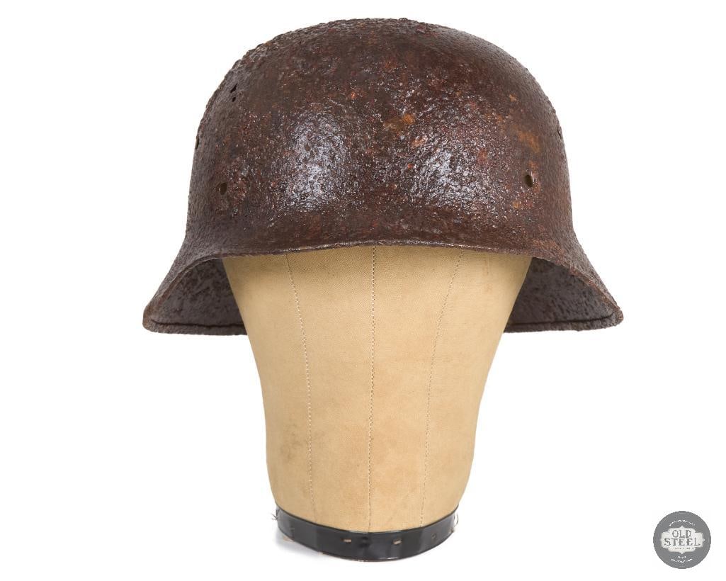Battlefield Recovered M40 German Helmet Shell - Clear Coated Preserved - 2