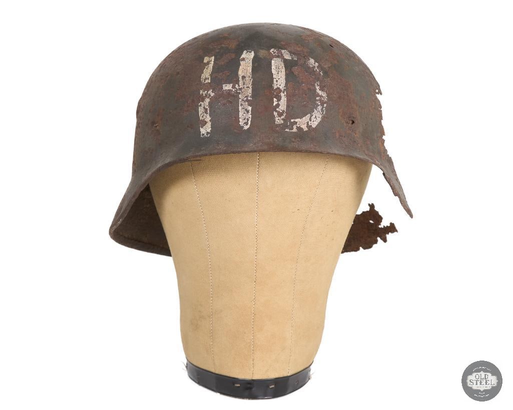 Original M40 German Battlefield Recovered Helmet Shell - 2