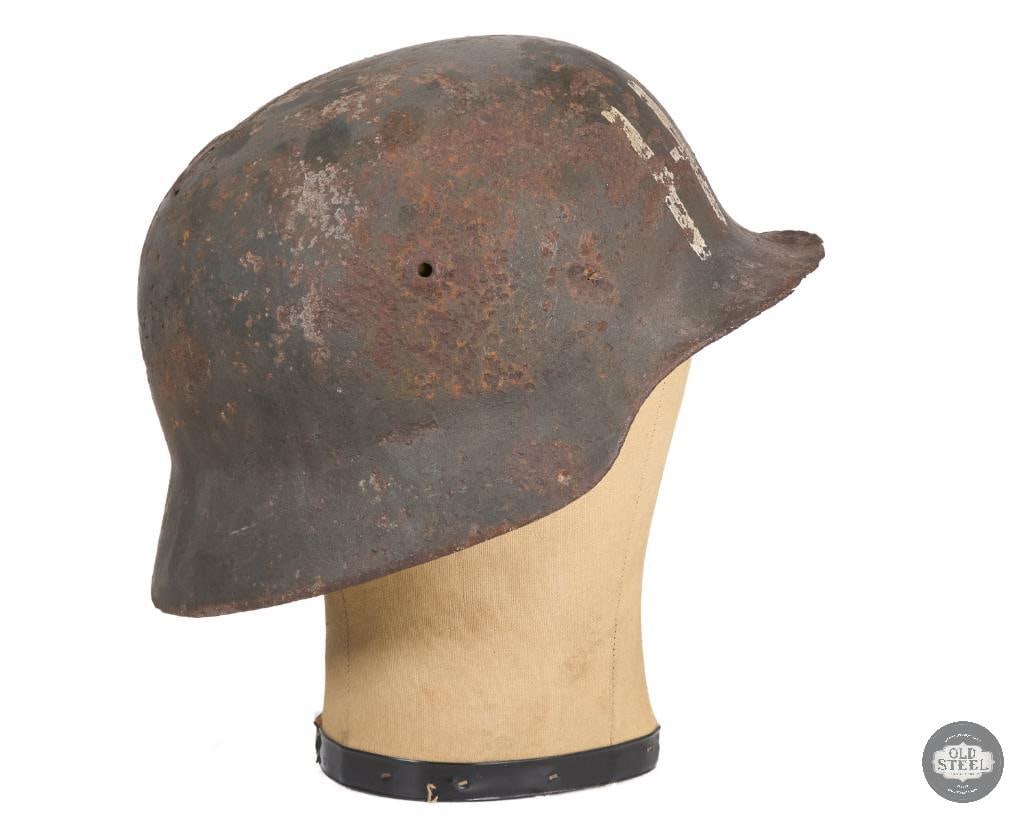 Original M40 German Battlefield Recovered Helmet Shell - 3