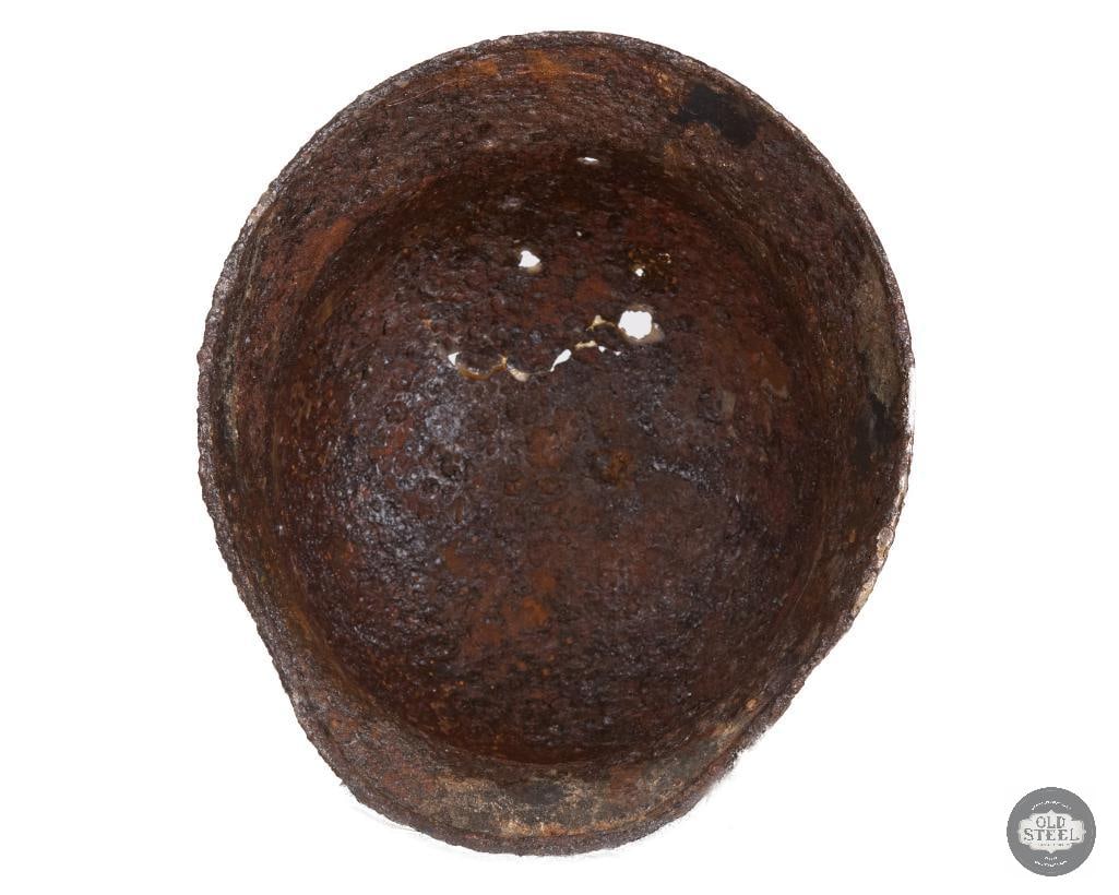 Battlefield Recovered M40 German Helmet Shell - Clear Coated Preserved - 5