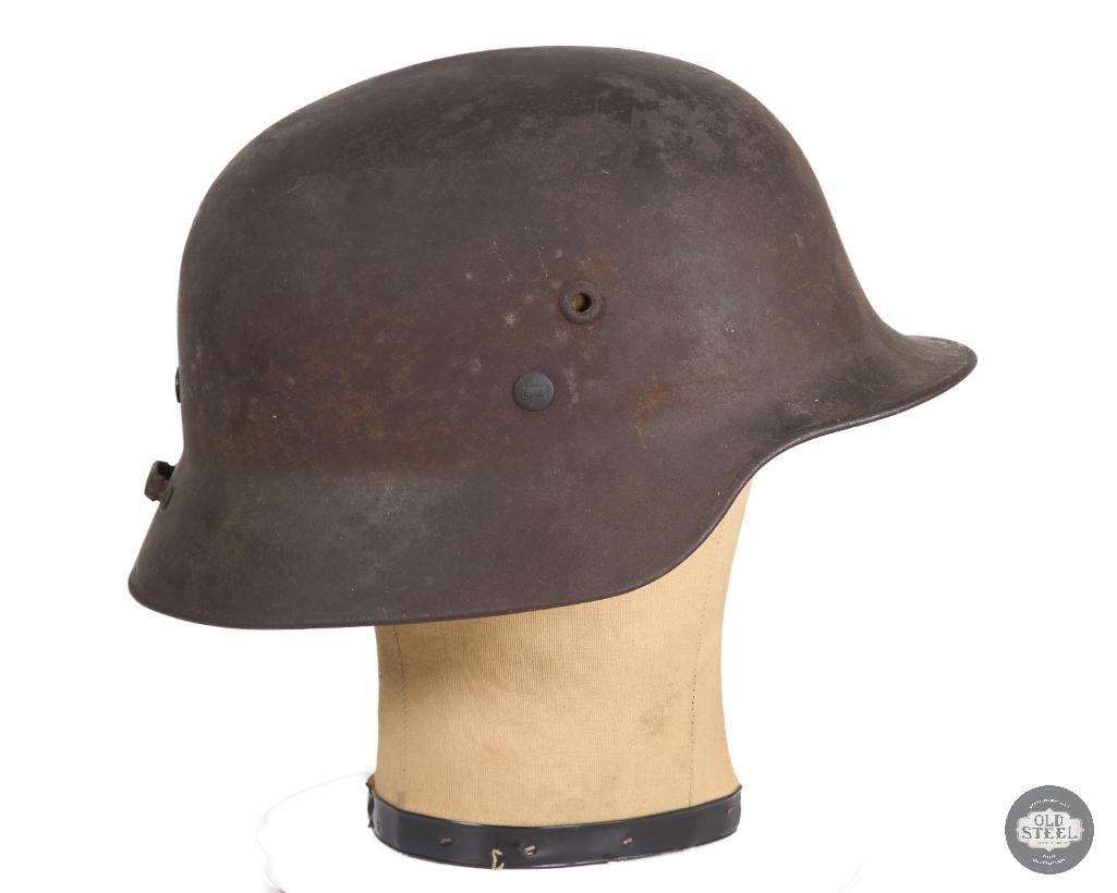 Original Hungarian M38 Steel Helmet Shell WWII - 3