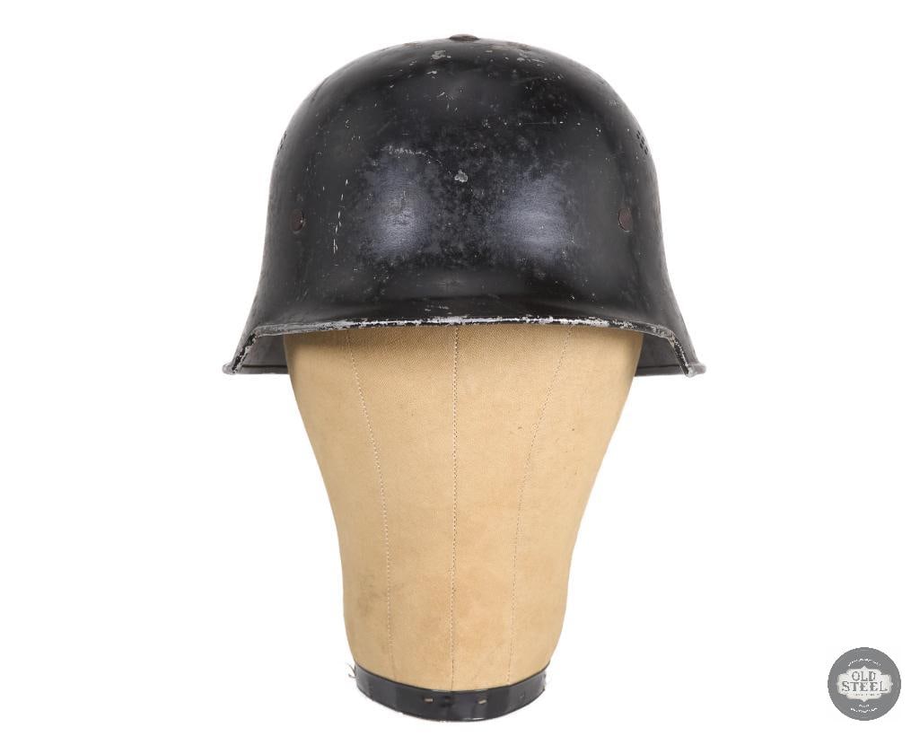 Original M34 Square Dip Polizei Helmet Germany WWII - No Comb - 2