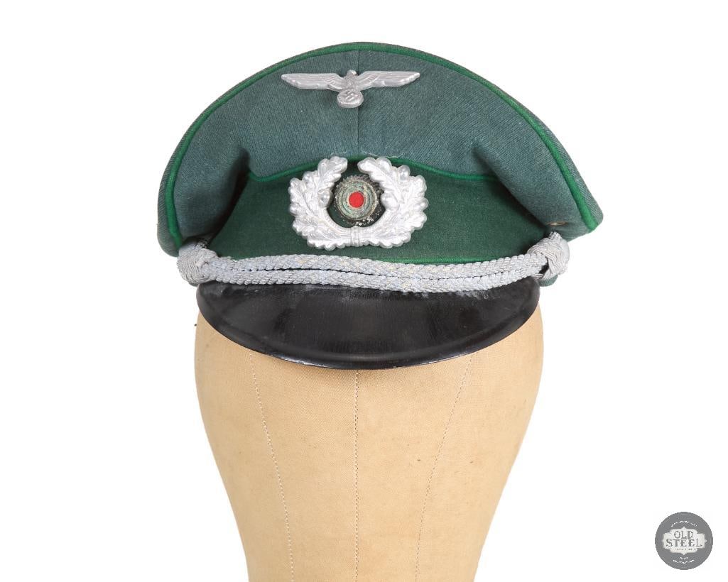 Original German Heer Gebirgsjager Official Oberleutnant Visor Cap WWII - 2