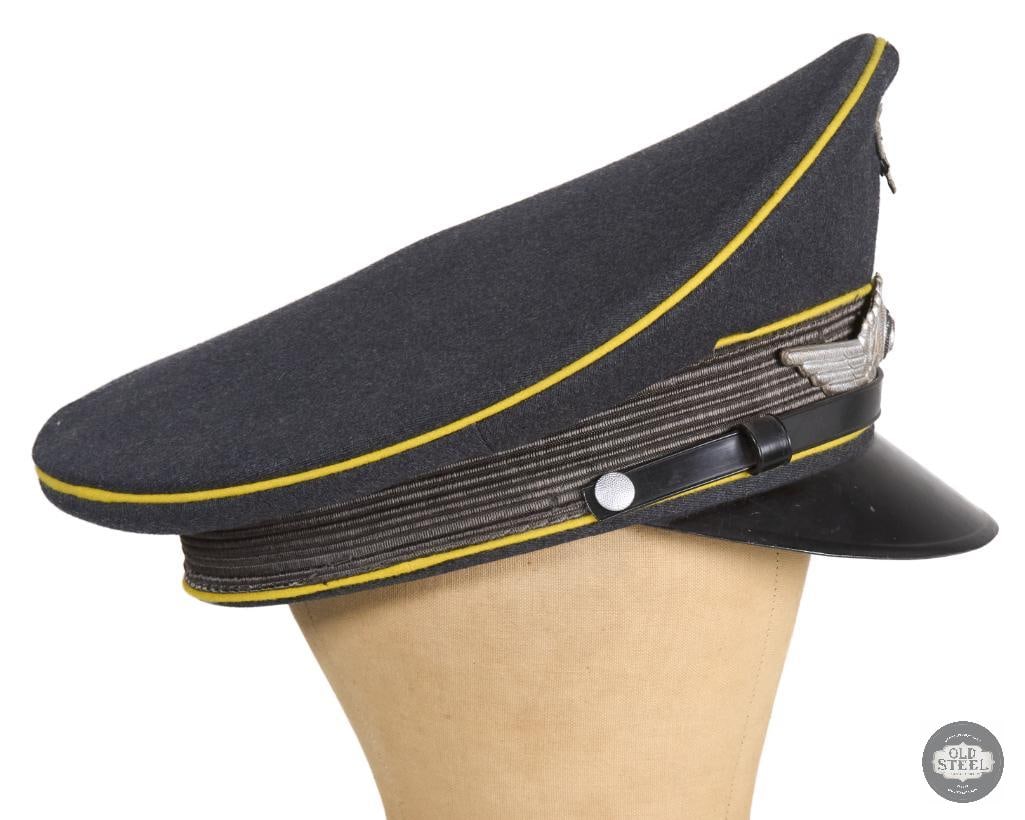 Original Luftwaffe Schirmmutze Navigators/Paratroopers Visor Cap and Scarf German WWII - 4