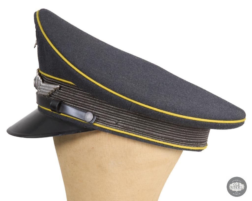 Original Luftwaffe Schirmmutze Navigators/Paratroopers Visor Cap and Scarf German WWII - 5
