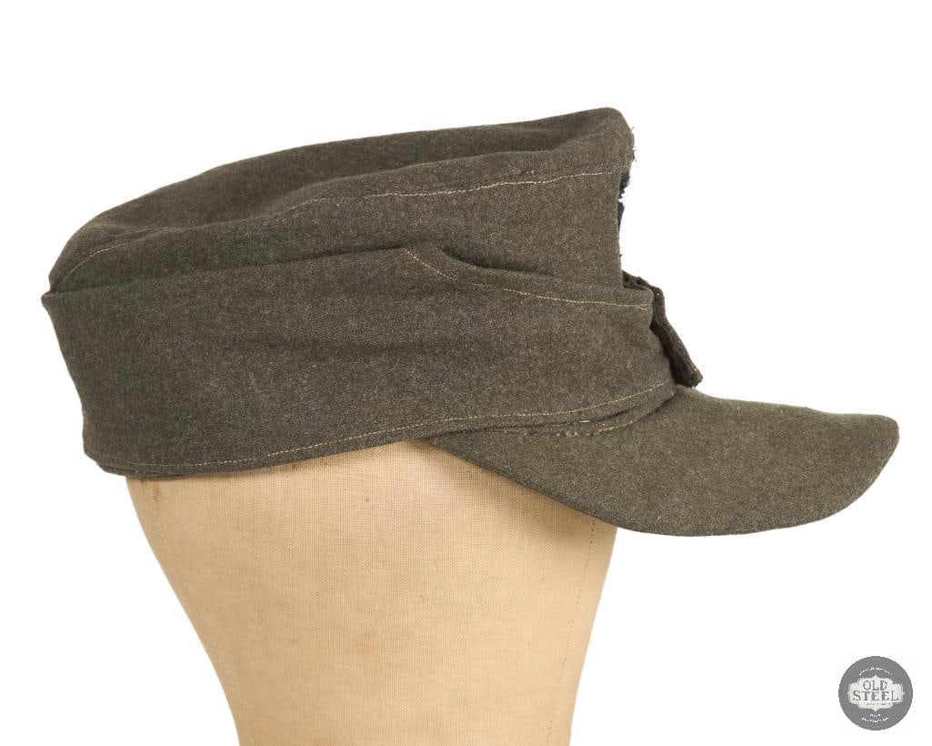 Original Waffen SS M43 Field Cap with Eagle and Totenkopf Patch German WWII - 5