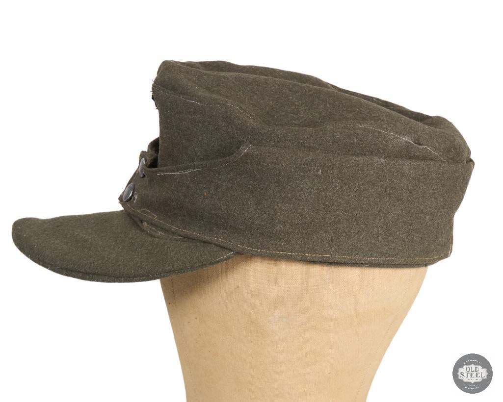 Original Waffen SS M43 Field Cap with Eagle and Totenkopf Patch German WWII - 6