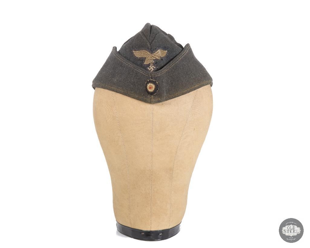 Original Luftwaffe Schiffchen Garrison Cap WWII German - 2