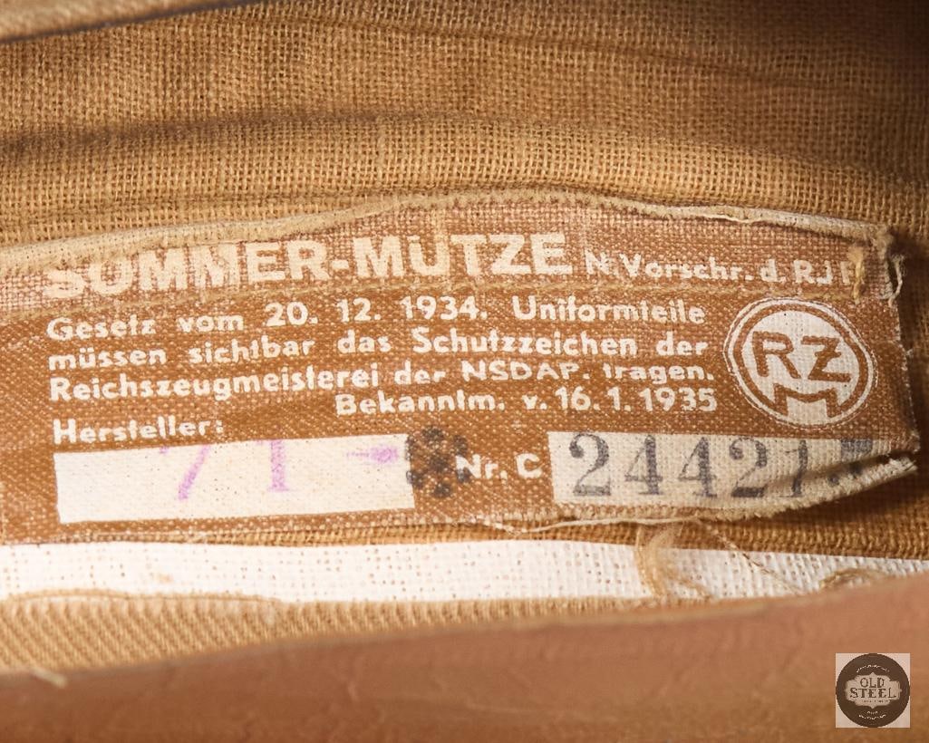 Original Early Hitler Youth Summer Cap 1934 WWII German - 6