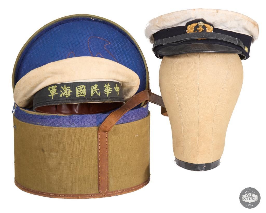 Original Japanese Naval Officer's Cap and Enlisted Sailors Cap with Storage Case WWII: Original Japanese Naval Officer's Cap and Enlisted Sailors Cap with Storage Case WWII THIS ITEM IS AS PICTURED WITH NO FURTHER ATTACHMENTS. ALL SALES ARE FINAL. PLEASE REFER TO THE AUCTION