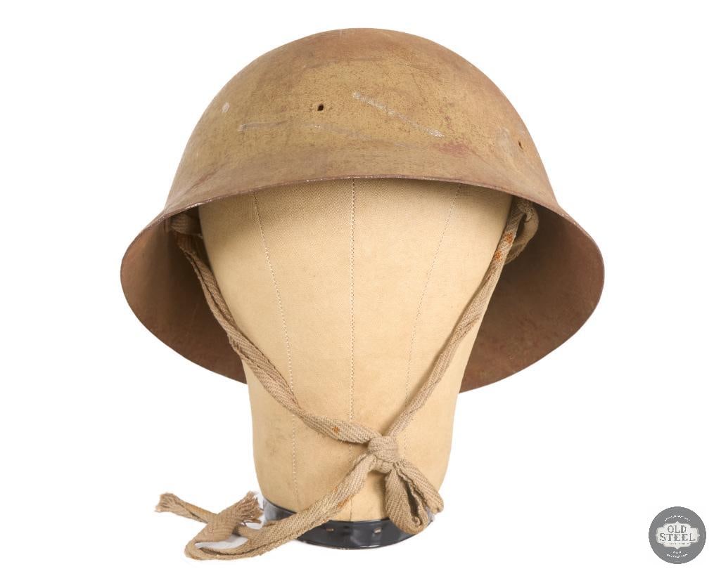 Original Japanese WWII Civil Defense Steel Helmet with Chinstrap - No Liner - 2