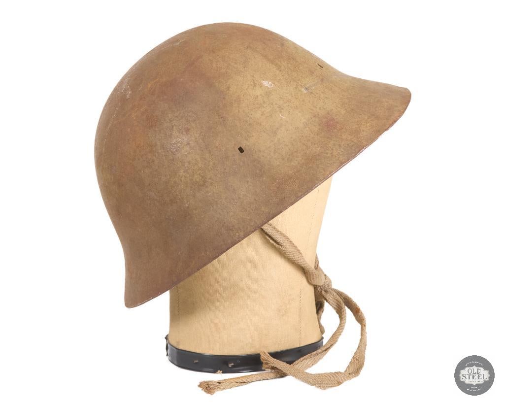 Original Japanese WWII Civil Defense Steel Helmet with Chinstrap - No Liner - 3