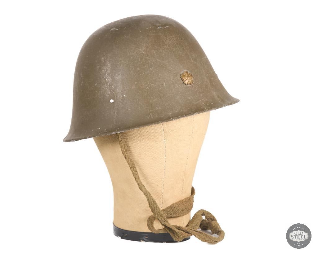 Original Japanese WWII Civil Defense Helmet with Keibodan Badge: Original Japanese WWII Civil Defense Helmet with Keibodan Badge THIS ITEM IS AS PICTURED WITH NO FURTHER ATTACHMENTS. ALL SALES ARE FINAL. PLEASE REFE