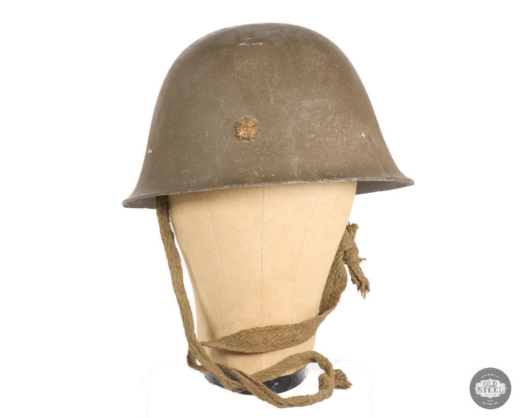 Original Japanese WWII Civil Defense Helmet with Keibodan Badge - 2