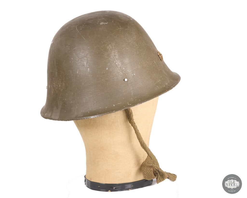 Original Japanese WWII Civil Defense Helmet with Keibodan Badge - 3