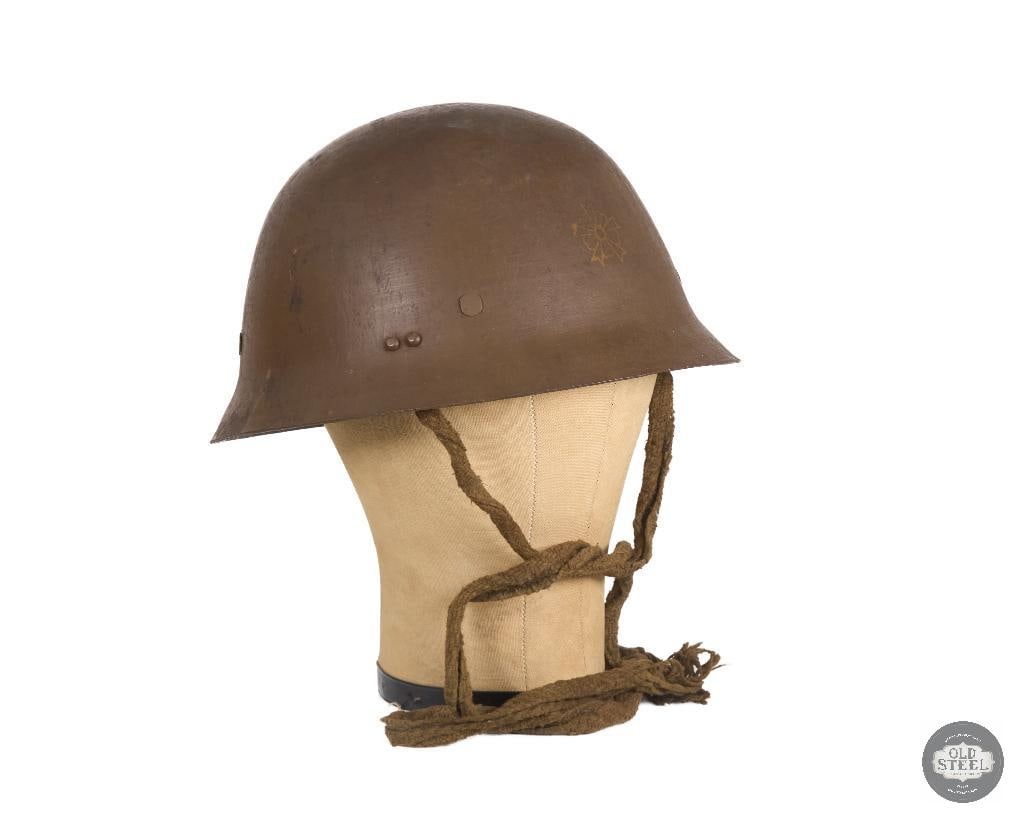 Original Japanese WWII Civil Defense Helmet: Original Japanese WWII Civil Defense Helmet THIS ITEM IS AS PICTURED WITH NO FURTHER ATTACHMENTS. ALL SALES ARE FINAL. PLEASE REFER TO THE AUCTION DES